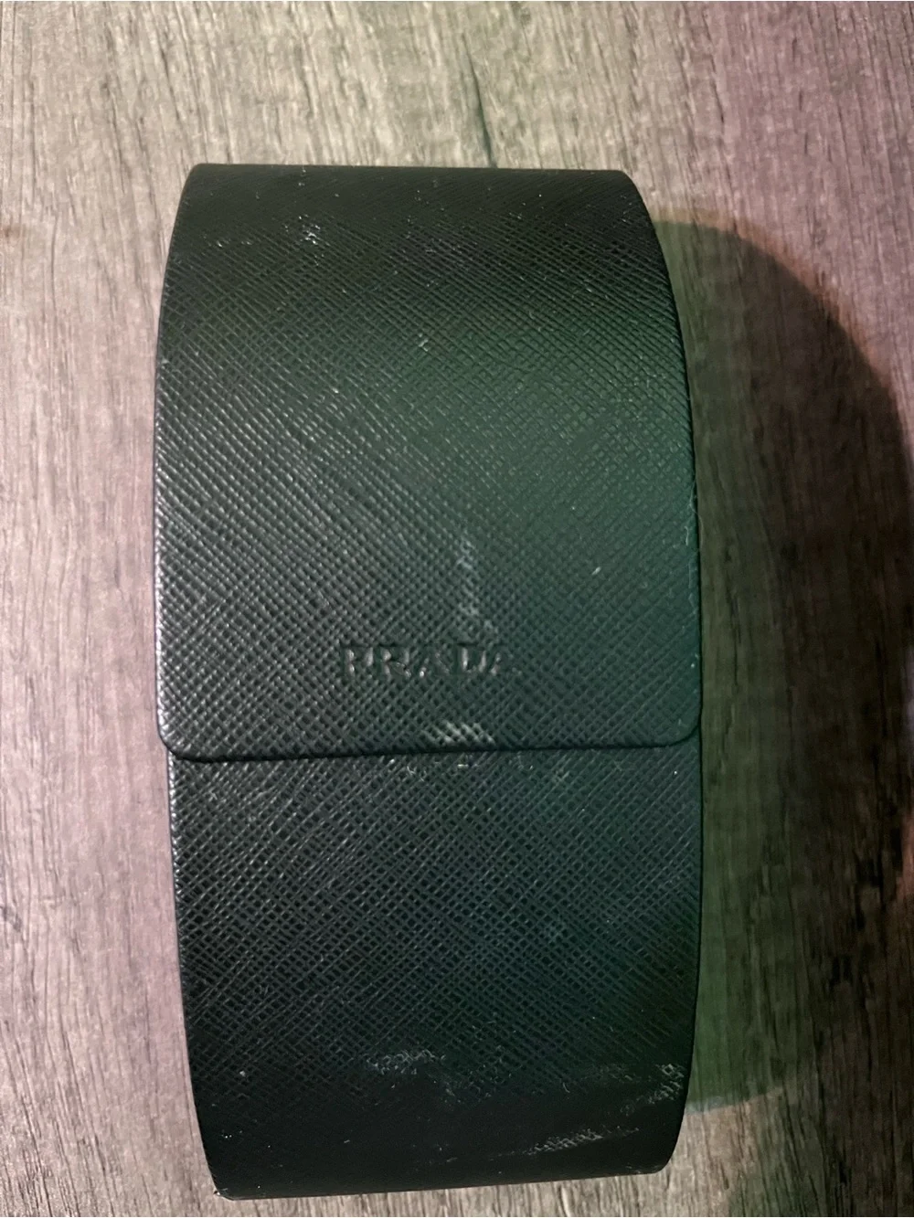 Prada Black Textured Eyewear Clamshell Case